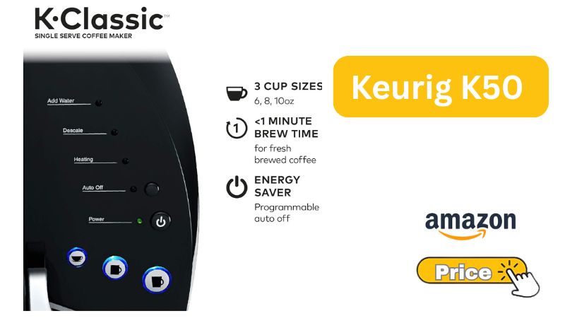 Keurig K-Classic Single-Serve K-Cup Pod Coffee Maker - K50 - Black